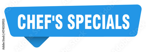 chef's specials sticker. chef's specials blue sign isolated on transpatent background