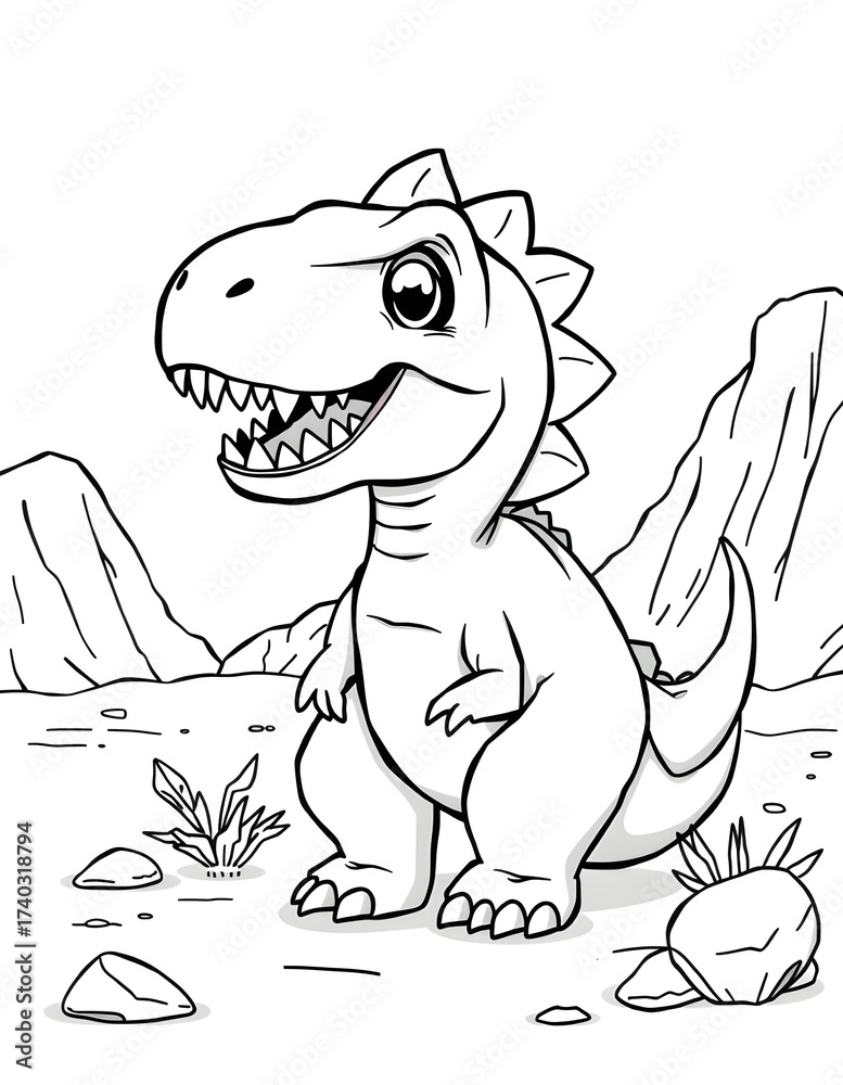 Fototapeta premium cute dinosaur T-Rex