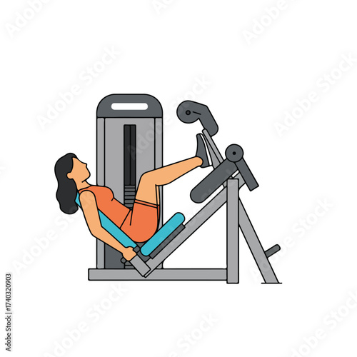 Woman exercising on a leg press machine (1)