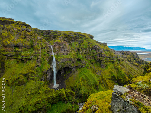 Mulagljufur Canyon in Iceland during summer day