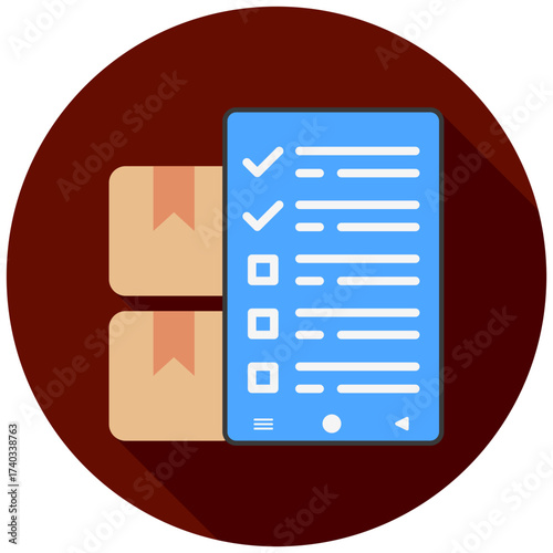 Product Survey Icon, Mini Illustration Relate To Capital Market, Market Research. Use For Modern Concept, Ui, Ux Web And App Development.