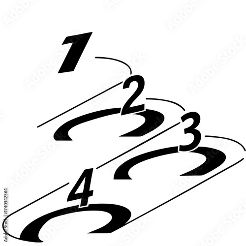 vector illustration of a race track