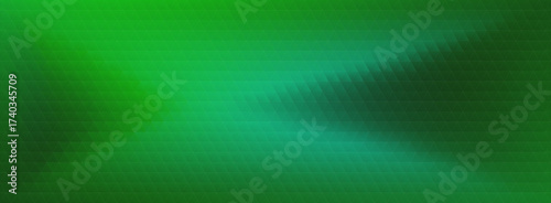 Vibrant green abstract background with a subtle geometric triangular pattern and dynamic gradient light effect, modern digital art texture.