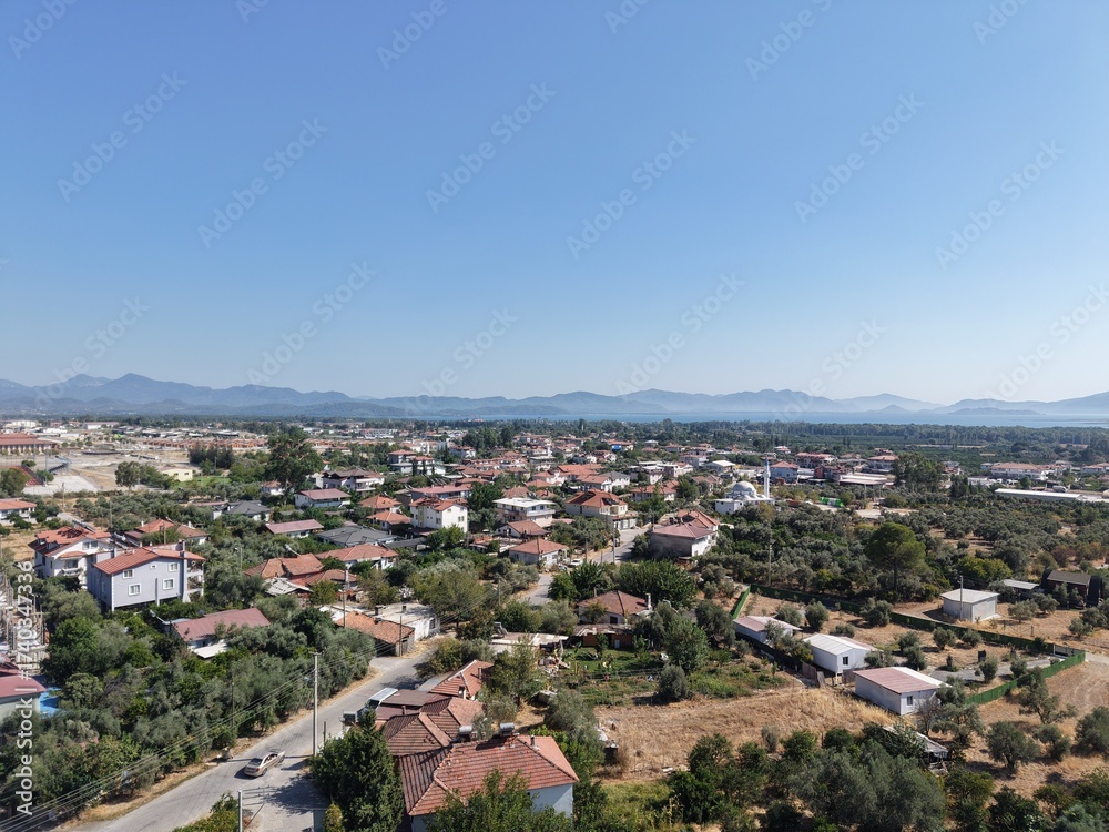 Obraz premium Aerial view of beautiful landscape