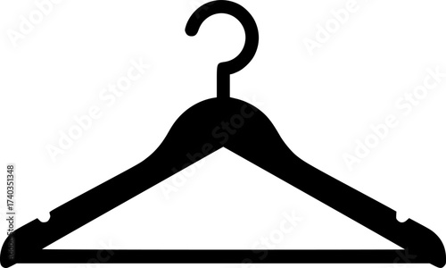 clothes hanger glyph flat vector icon
