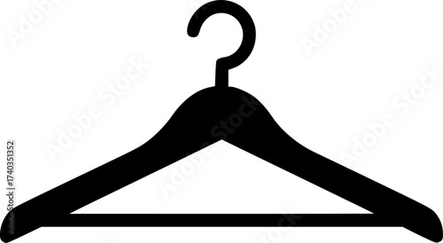 clothes hanger glyph flat vector icon
