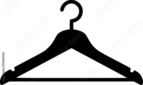 clothes hanger glyph flat vector icon
