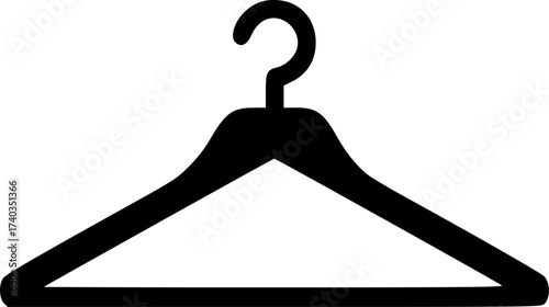 clothes hanger glyph flat vector icon
