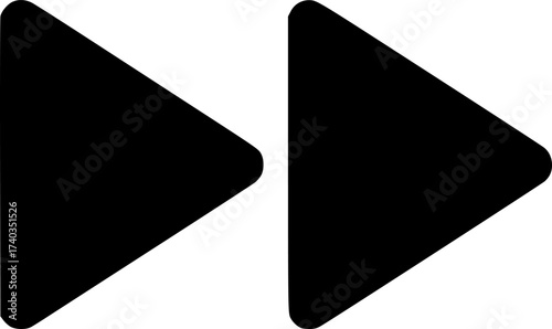 forward fast glyph flat vector icon
