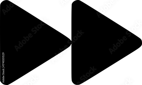 forward fast glyph flat vector icon
