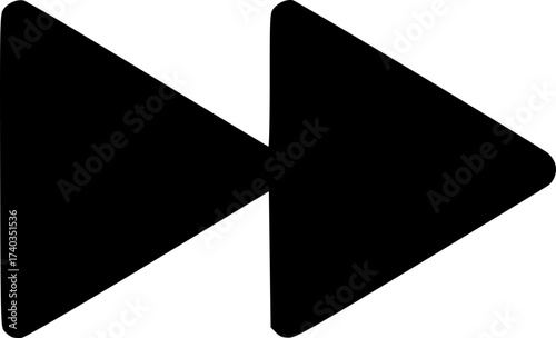 forward fast glyph flat vector icon
