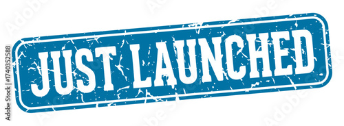 just launched rectangular sign. just launched stamp