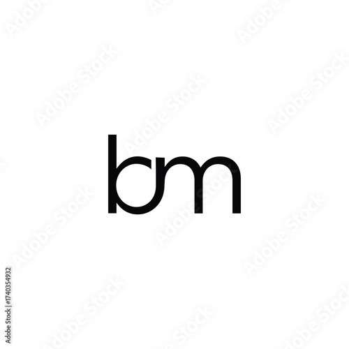 Logo Letter bm Simple Minimalist