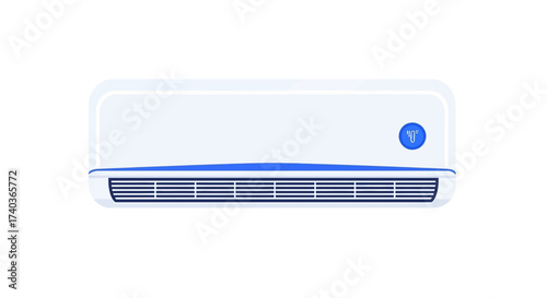 Modern air conditioner illustration for interior design and temperature control