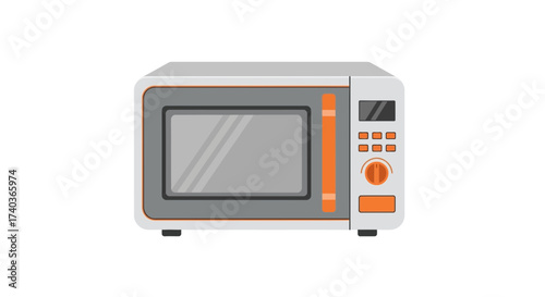 Modern microwave oven illustration, cooking appliance for kitchen concept