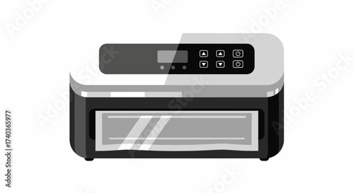 Modern monochrome countertop oven appliance for home culinary activities