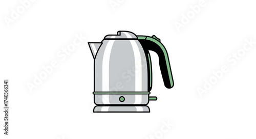 Stylish electric kettle illustration on a clean white background design