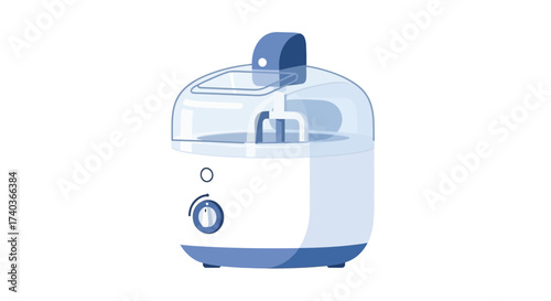 Stylized Illustration of a Countertop Ice Cream Maker for Delicious Treat