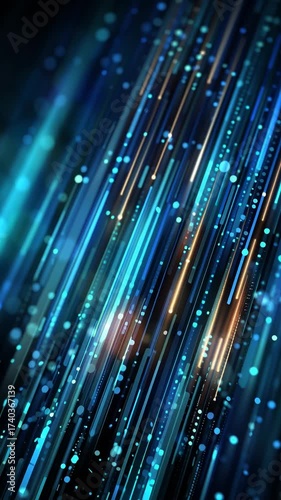 Technology Internet Network  Vertical Animation Backgrounds – Futuristic cyber Motion Graphic