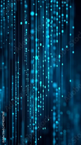 Technology Internet Network  Vertical Animation Backgrounds – Futuristic cyber Motion Graphic