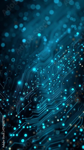 Technology Internet Network  Vertical Animation Backgrounds – Futuristic cyber Motion Graphic