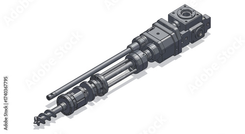 Conceptual representation of an advanced mechanical extraction device illustration