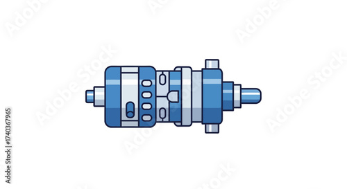 Detailed Vector Illustration of a Technical Assembly or Mechanism