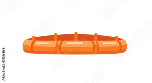 Inflatable orange swim ring for secure water fun and recreational activities