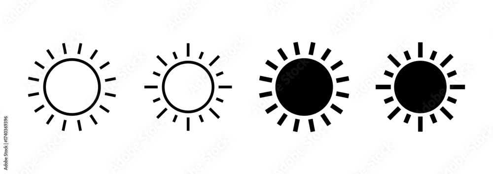 Fototapeta premium Sun icon vector. Brightness sign and symbol