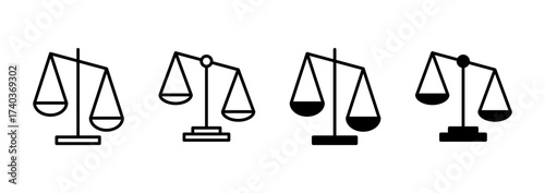 Scales icon vector. Law scale icon. Justice sign and symbol