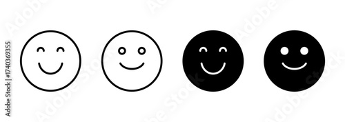 Smile icon vector. smile emoticon icon. feedback sign and symbol