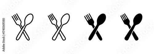 spoon and fork icon vector. spoon, fork and knife icon vector. restaurant sign and symbol