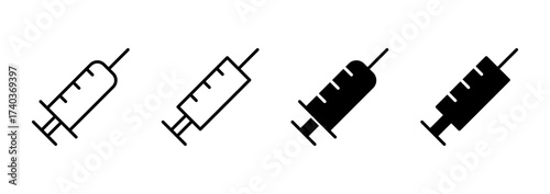 Syringe icon vector. injection sign and symbol.vaccine icon