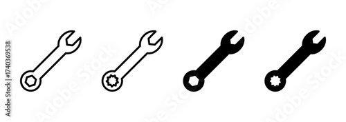 Wrench icon vector. repair icon. tools sign and symbol