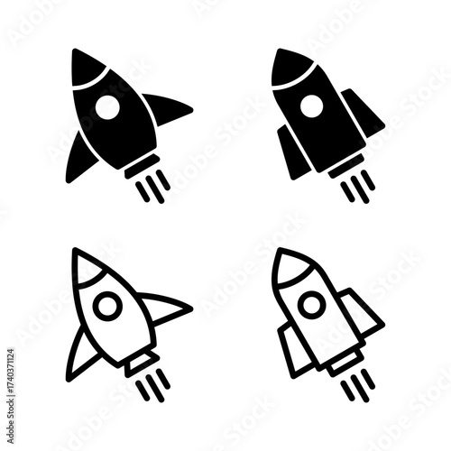 Rocket icon vector illustration. Startup sign and symbol. rocket launcher icon