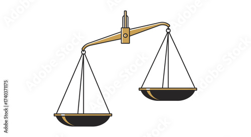 Balanced Scales of Justice Icon Illustrating Fairness and Legal Equilibrium