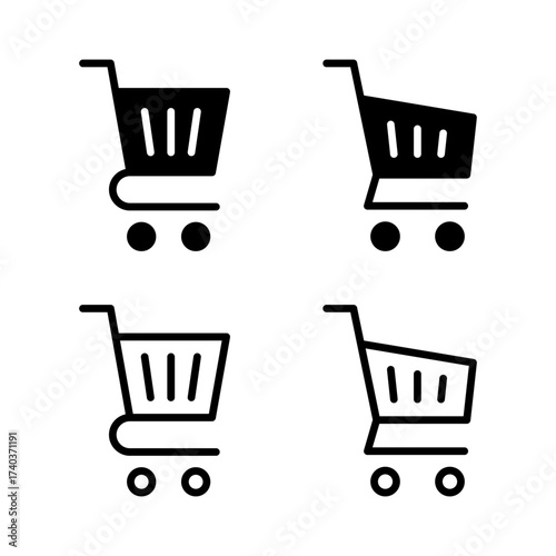 Shopping icon vector illustration. Shopping cart sign and symbol. Trolley icon