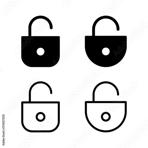 Unlock icon vector illustration. Unlock sign and symbol. unlocked padlock icon