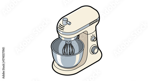 Retro kitchen mixer, perfect for baking enthusiasts and vintage designs
