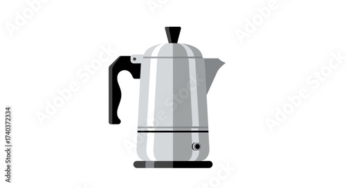 Vector illustration of a traditional italian moka pot coffee maker