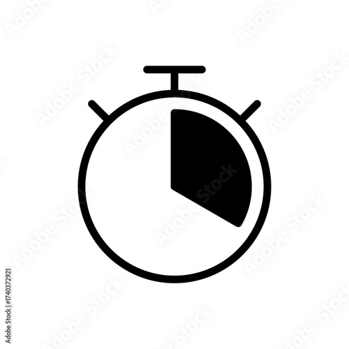 stopwatch icon vector for web and mobile app. Timer sign and symbol. Countdown icon. Period of time