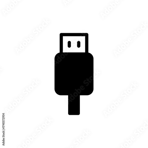 Usb icon vector for web and mobile app. Flash disk sign and symbol. flash drive sign.
