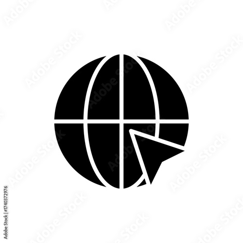 Web icon vector for web and mobile app. go to web sign and symbol. web click icon. Global search icon