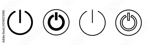 Power icon set. Power Switch Icon. Electric power