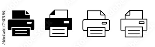Print icon set. printer icon vector.