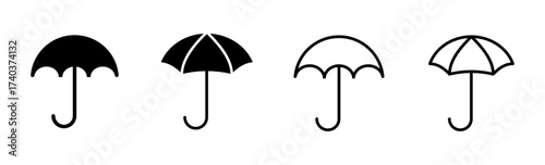 Umbrella icon set. umbrella sign icon