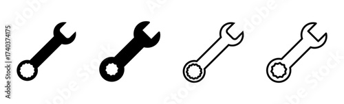 Wrench icon set. repair icon vector. tools icon vector