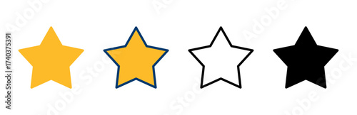 Star Icon vector isolated on white background. Star vector icon. Rating symbol