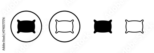 Pillow icon logo design. Pillow sign and symbol. Comfortable fluffy pillow