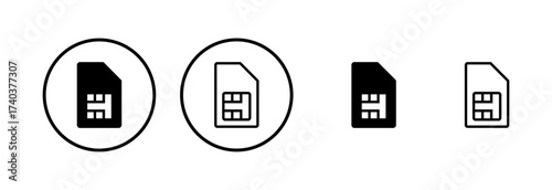 Sim card icon logo design. dual sim card sign and symbol